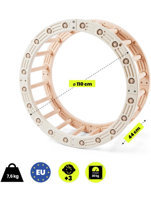 Bujak y rueda de gimnasia 4 en 1 hypermotion para niños, juego montessori de equilibrio y motricidad - Kiabi Bujak y rueda de gimnasia 4 en 1 hypermotion para niños, juego montessori de equilibrio y motricidad - Kiabi