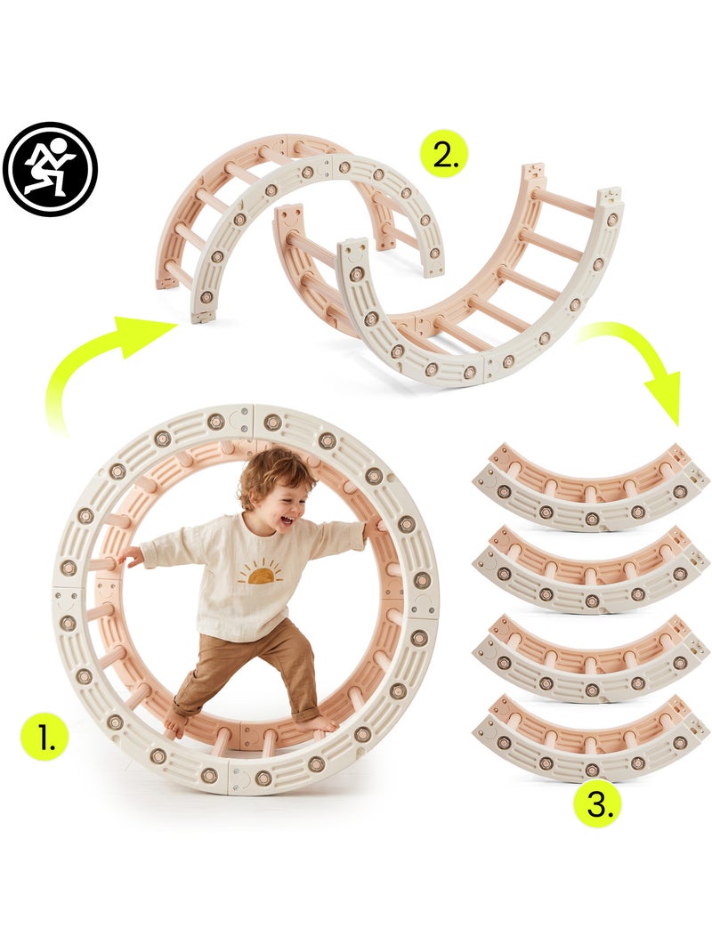 Bujak y rueda de gimnasia 4 en 1 hypermotion para niños, juego montessori de equilibrio y motricidad N/D - Kiabi