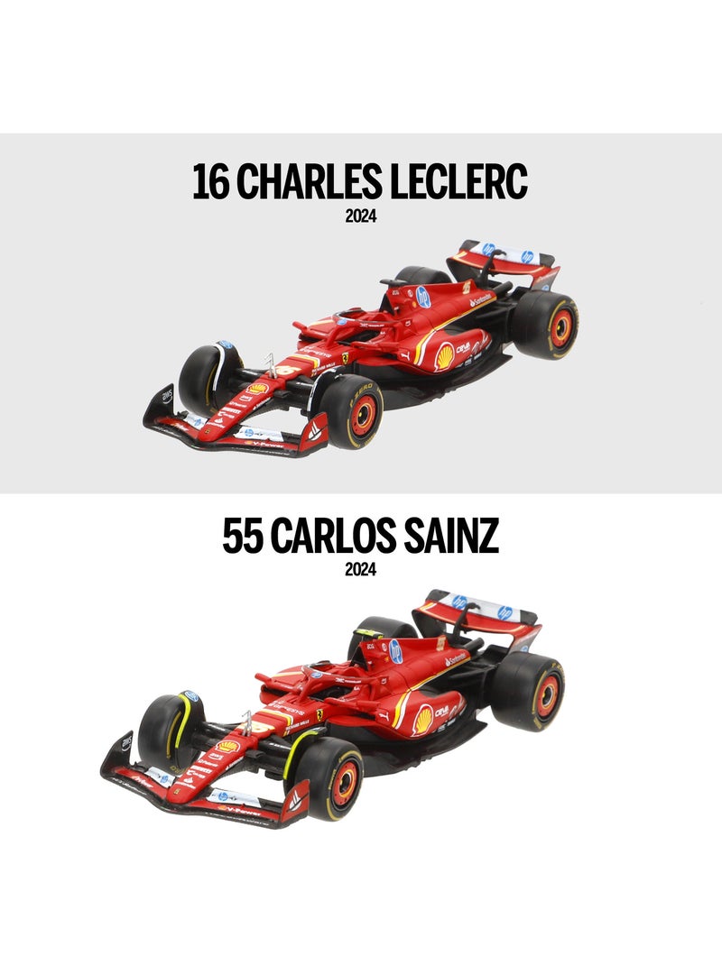 Burago set 2 coches 1:43 ferrari sf-24 sainz y leclerc f1 2024 N/D - Kiabi