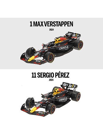 Burago set 2 coches 1:43 oracle red bull rb20 max verstappen y sergio pérez f1 2024
