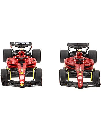 Burago set 4 coches 1:43 f1 ferrari f1-75 y sf-23 sainz y leclerc