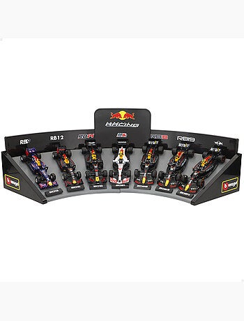 Burago set 7 coches colección 1:43 f1 red bull con expositor