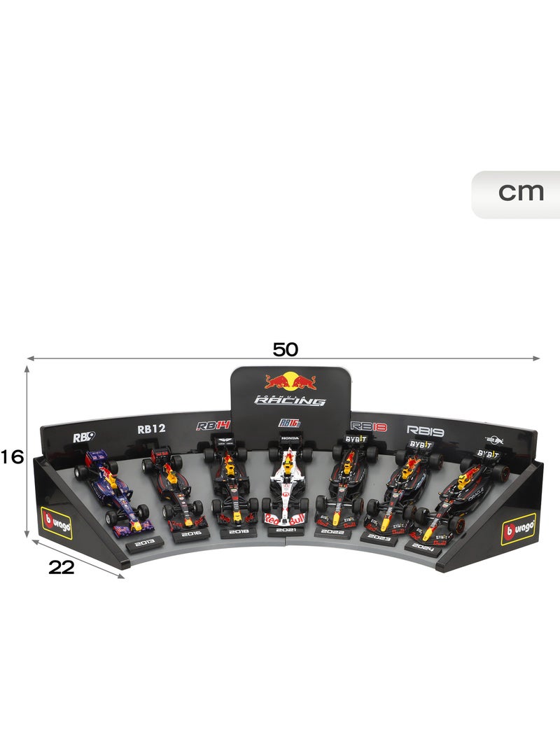 Burago set 7 coches colección 1:43 f1 red bull con expositor N/D - Kiabi