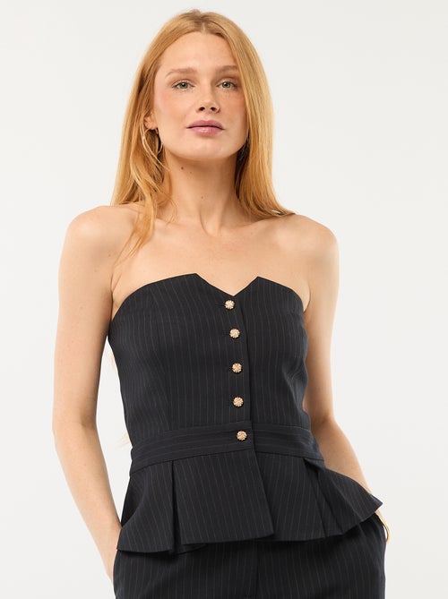 Bustier estilo chaleco de traje - Kiabi