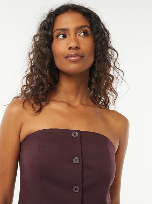 Bustier estilo chaleco de traje - Kiabi