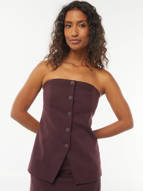 Bustier estilo chaleco de traje - Kiabi