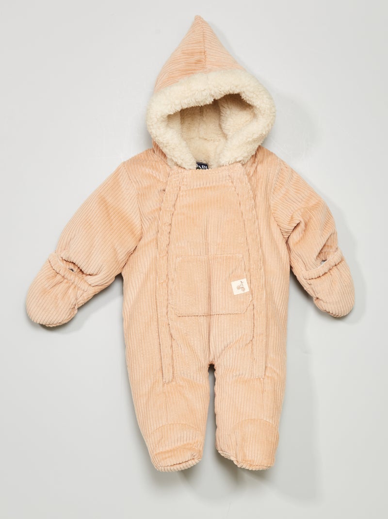 Buzo de terciopelo BEIGE - Kiabi