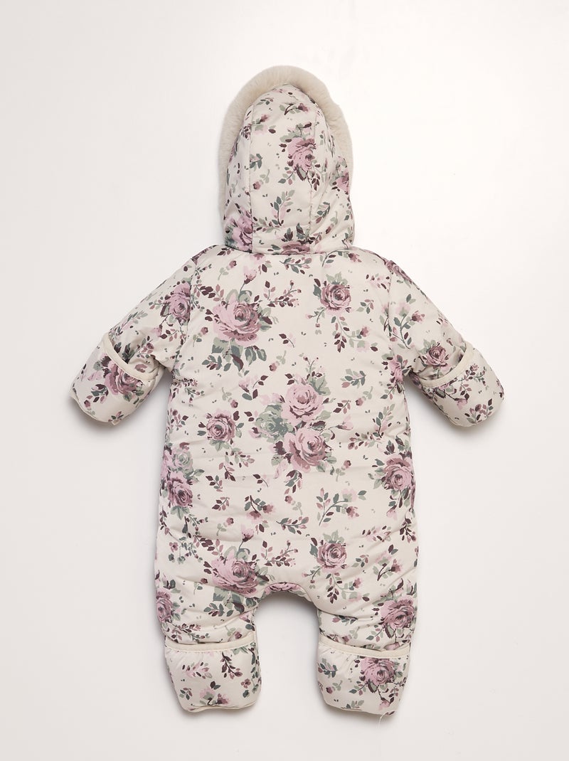 Buzo para bebé con estampado de flores 'Name it' BEIGE - Kiabi