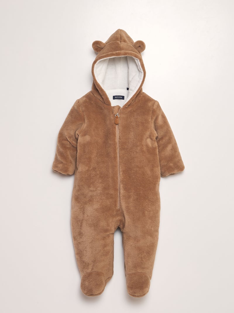 Buzo polar con capucha MARRON - Kiabi