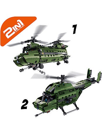 Bym helicóptero de juguete 2 en 1 desmontable 393 piezas