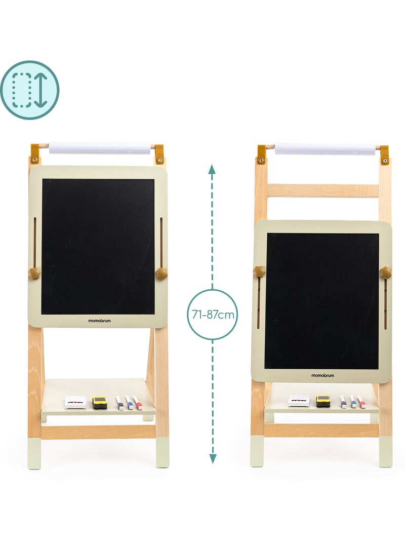 Caballete educativo de madera ajustable 3 en 1 N/D - Kiabi