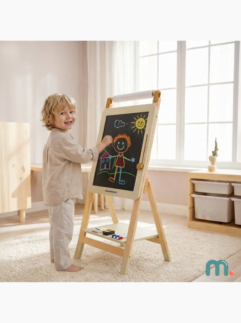 Caballete educativo de madera ajustable 3 en 1 N/D - Kiabi