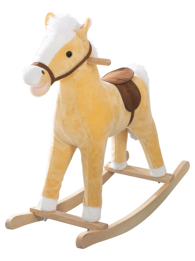 Caballo balancín con gorro y bufanda navideña - efectos sonoros - 'Roba' Amarillo - Kiabi