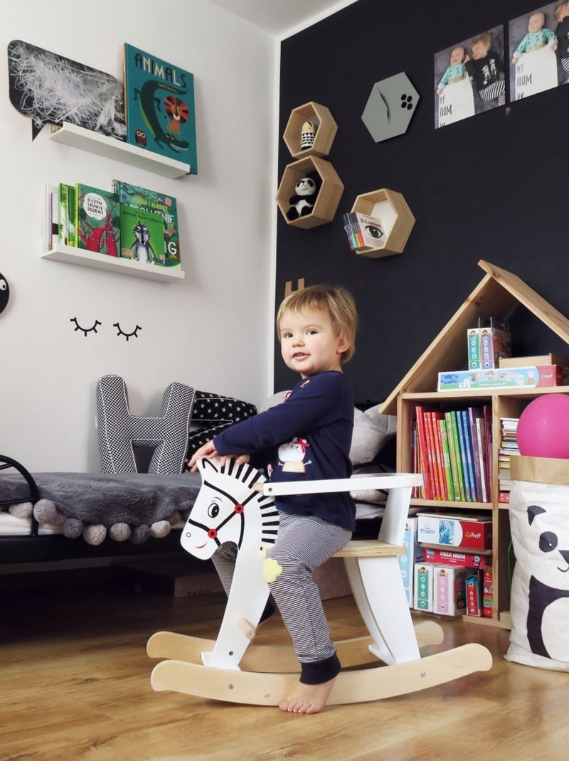 Caballo balancín evolutivo de madera con aro Mamabrum N/D - Kiabi