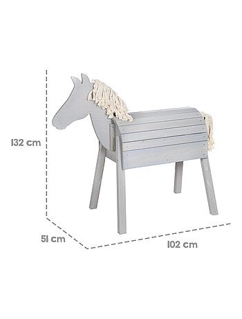 Caballo de jardín en madera maciza resistente para niños 'Roba outdoor+'