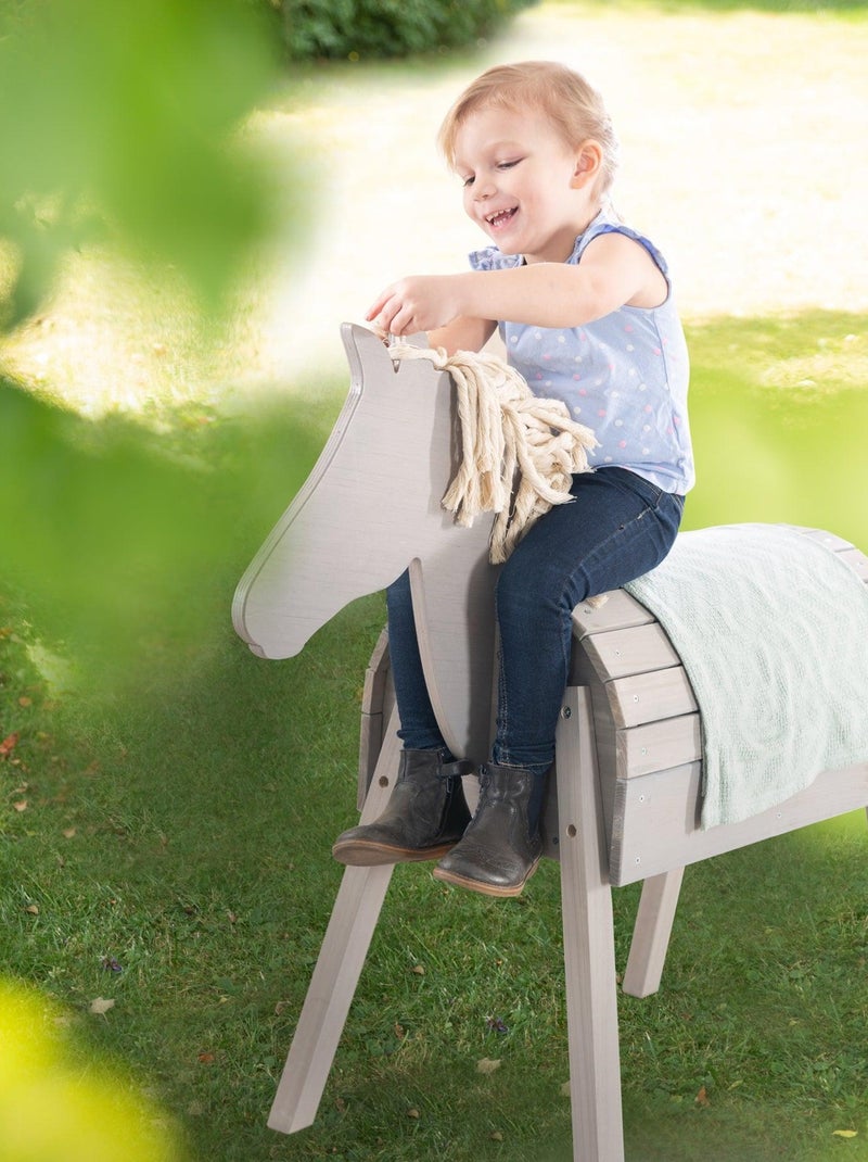 Caballo de jardín en madera maciza resistente para niños 'Roba outdoor+' Gris - Kiabi