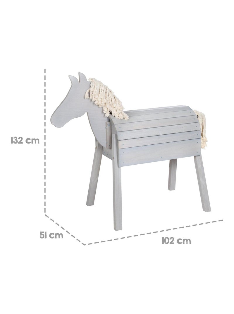Caballo de jardín en madera maciza resistente para niños 'Roba outdoor+' Gris - Kiabi
