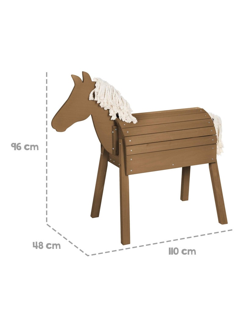 Caballo de jardín en madera maciza resistente para niños 'Roba outdoor+' Marrón - Kiabi