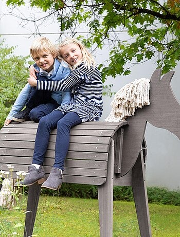 Caballo de jardín para niños - madera maciza resistente 'Roba outdoor+'