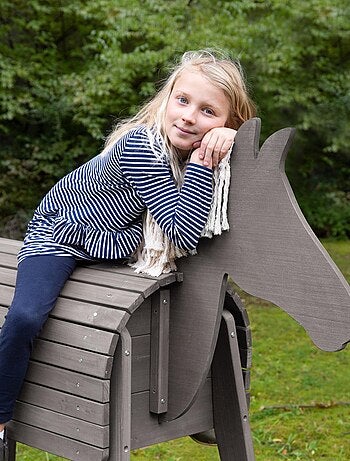 Caballo de jardín para niños - madera maciza resistente 'Roba outdoor+'