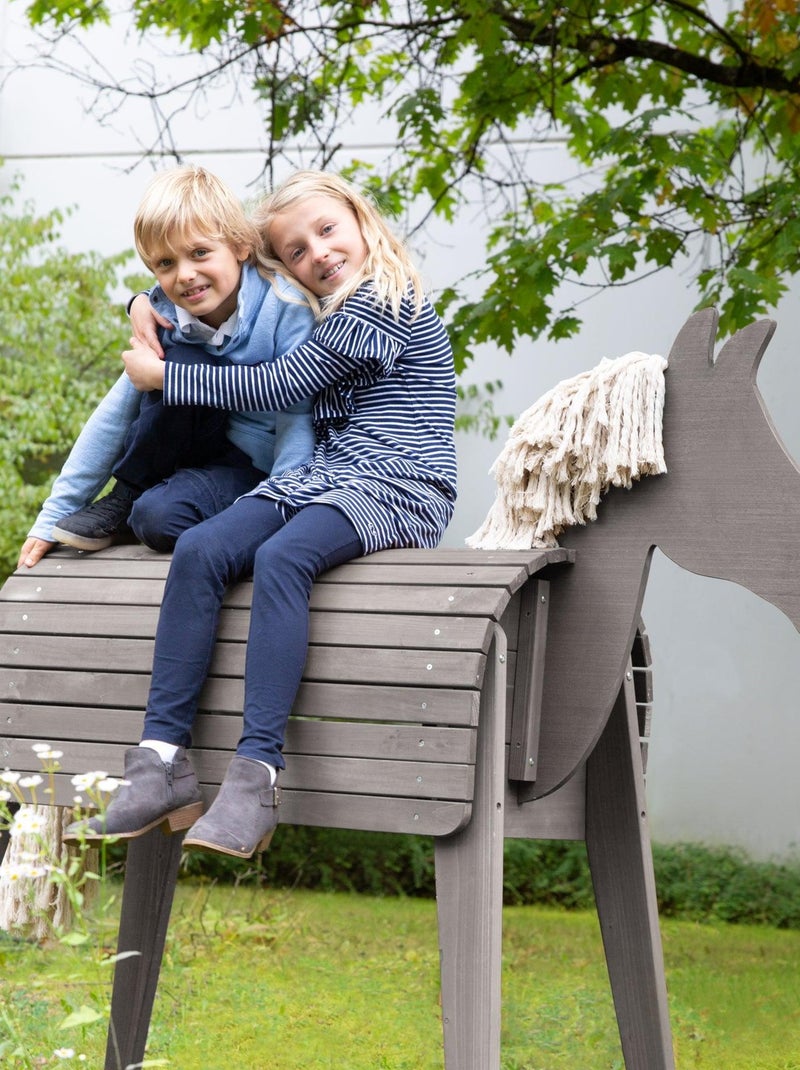 Caballo de jardín para niños - madera maciza resistente 'Roba outdoor+' Gris - Kiabi