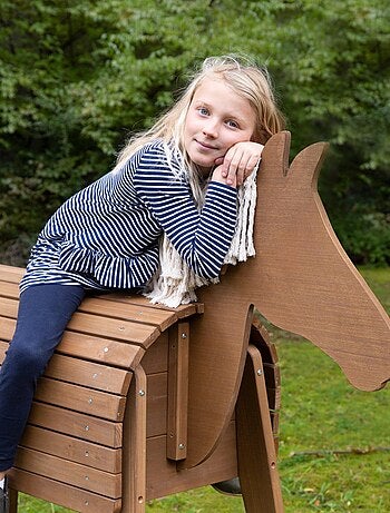 Caballo de jardín para niños - madera maciza resistente 'Roba outdoor+'
