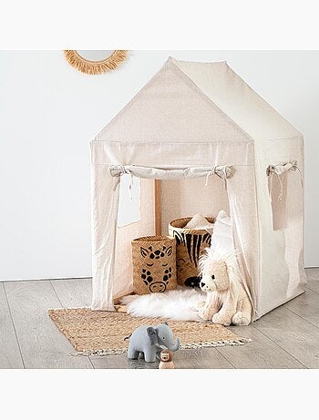 Cabaña infantil lienzo safari 77x115cm pino