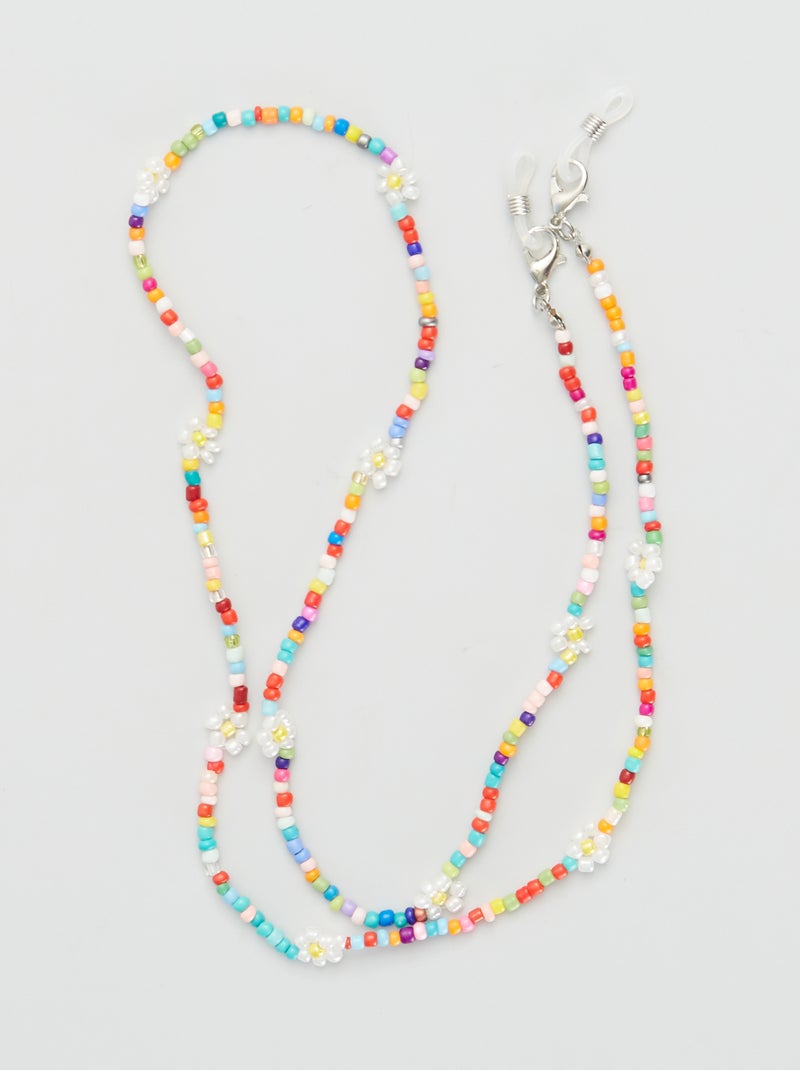 Cadena para gafas con perlas multicolor - Kiabi