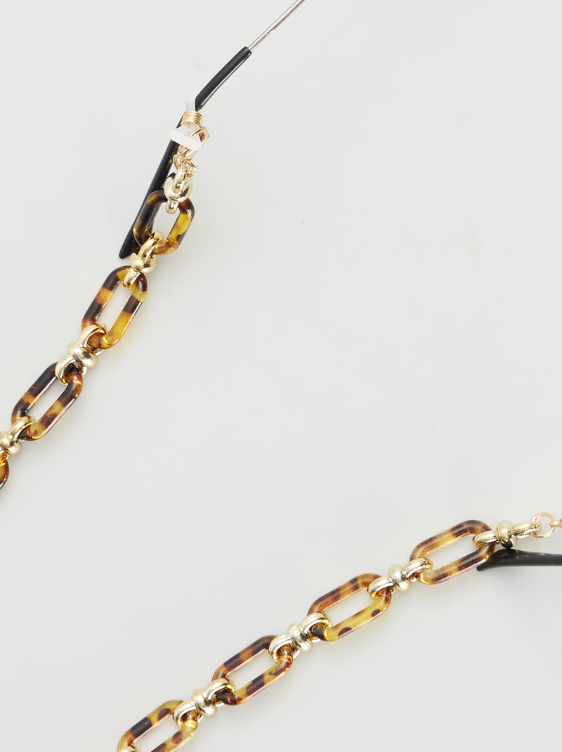 Cadena para gafas de carey escama - Kiabi