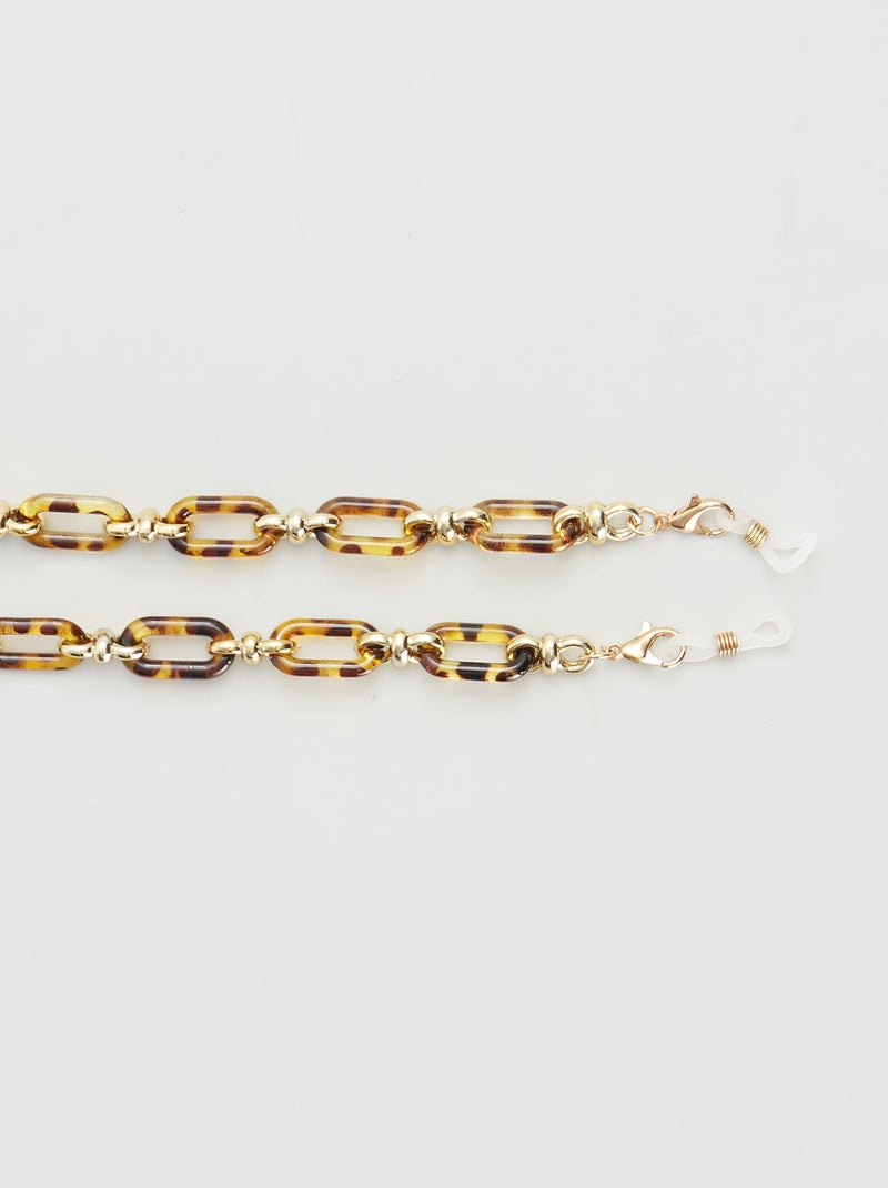 Cadena para gafas de carey escama - Kiabi