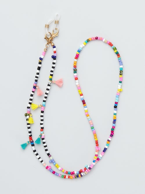 Cadena para gafas de perlas multicolores - Kiabi