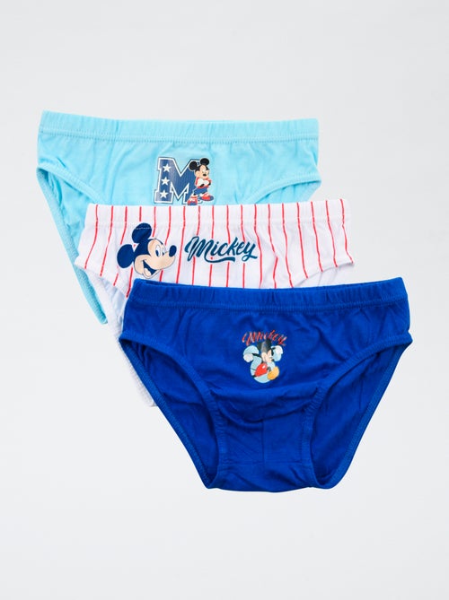 Caja de 3 slips 'Suncity' 'Disney' 'Mickey' en algodón - Kiabi