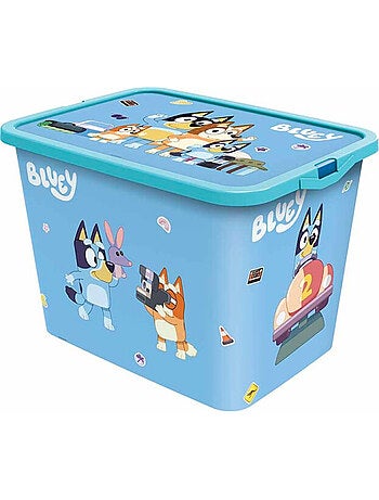 Caja de almacenaje 23 l bluey con tapa para juguetes y accesorios