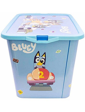 Caja de almacenaje 23 l bluey con tapa para juguetes y accesorios