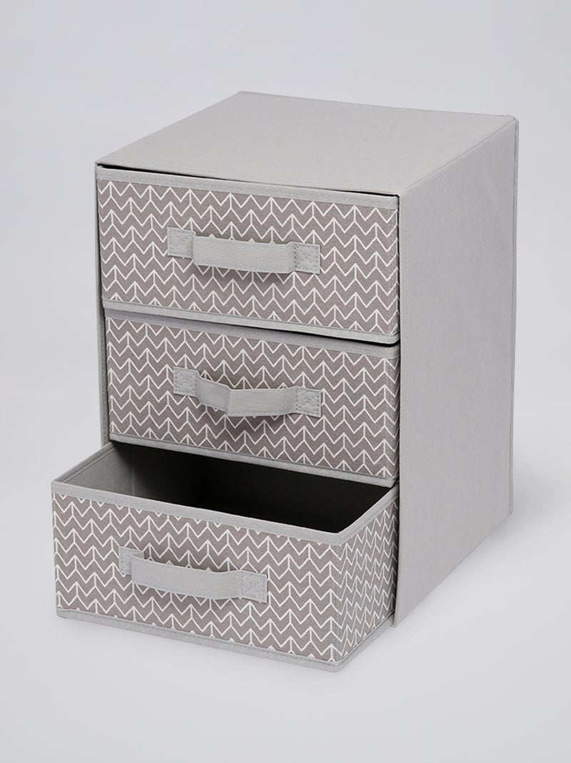 Caja de almacenaje 3 compartimentos GRIS - Kiabi