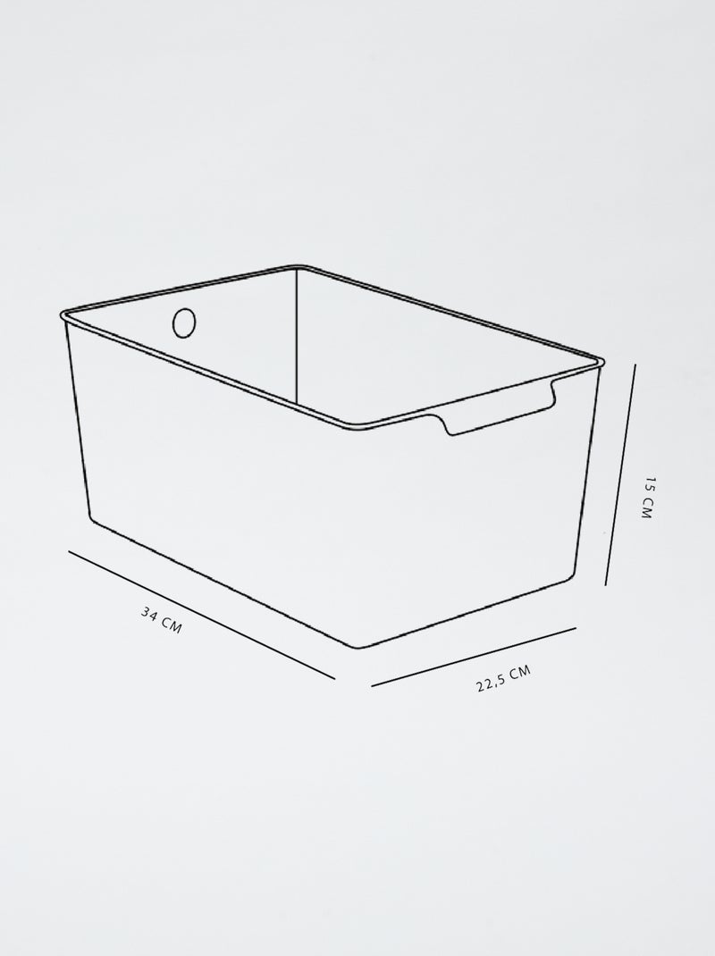 Caja de almacenaje con asa negro - Kiabi