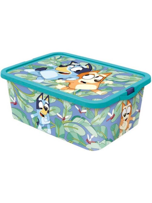 Caja de almacenaje con tapa bluey 13 l cierre clic stor - Kiabi