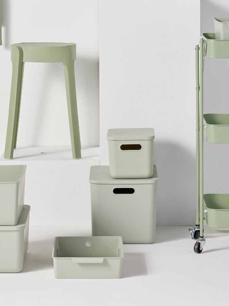 Caja de almacenaje con tapa VERDE - Kiabi