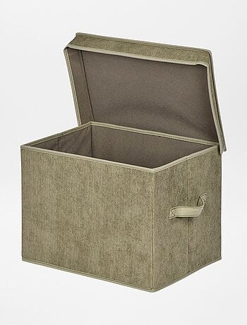 Caja de almacenaje de pana