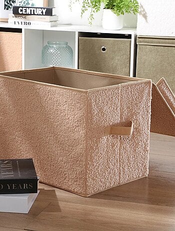 Caja de almacenaje de punto de rizo