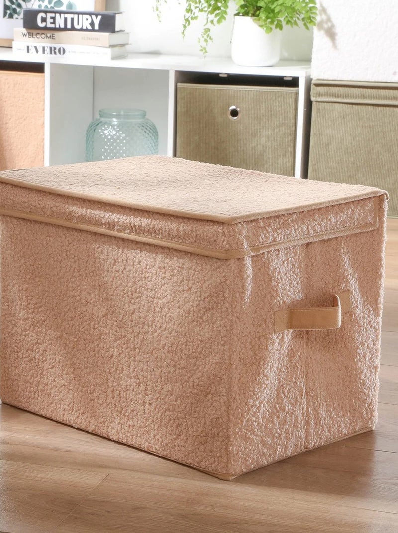 Caja de almacenaje de punto de rizo BEIGE - Kiabi