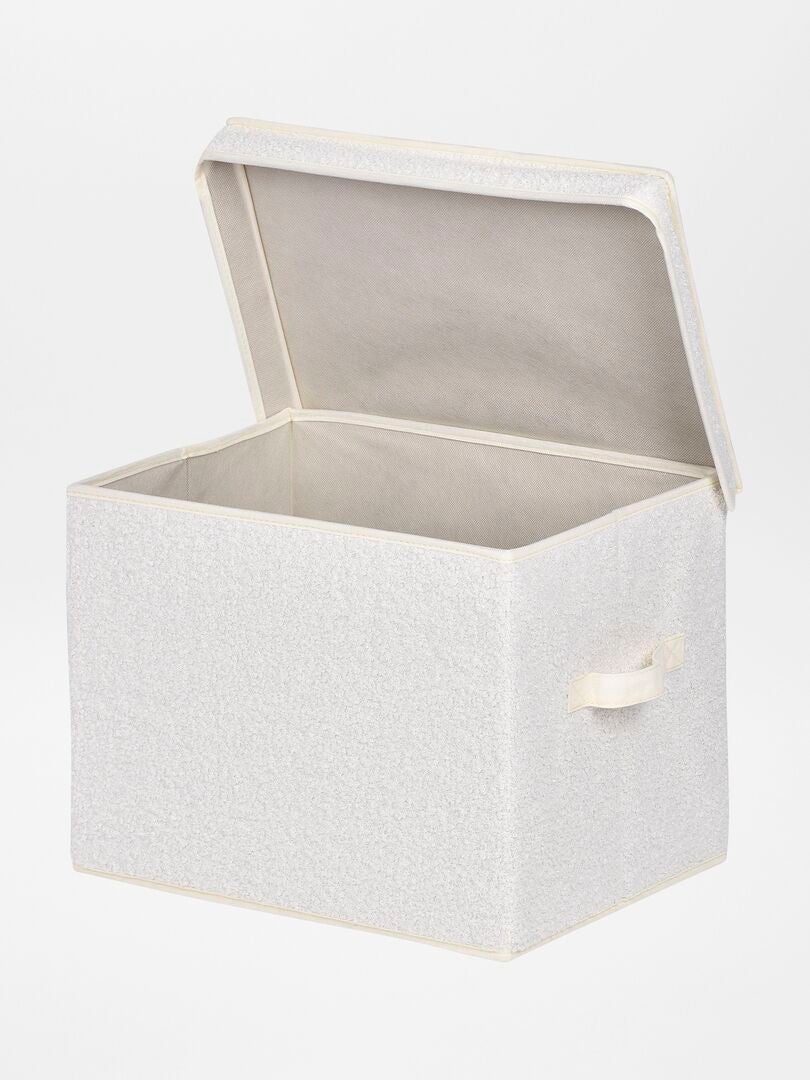 Caja de almacenaje de punto de rizo BLANCO - Kiabi