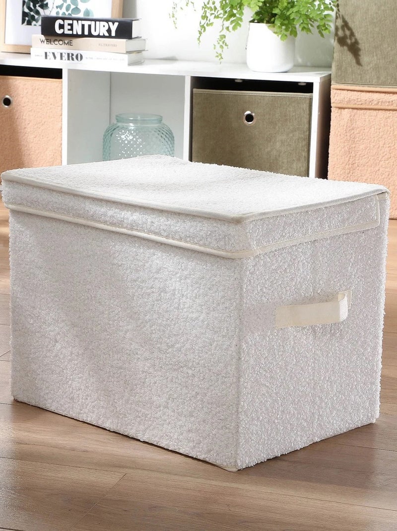Caja de almacenaje de punto de rizo BLANCO - Kiabi
