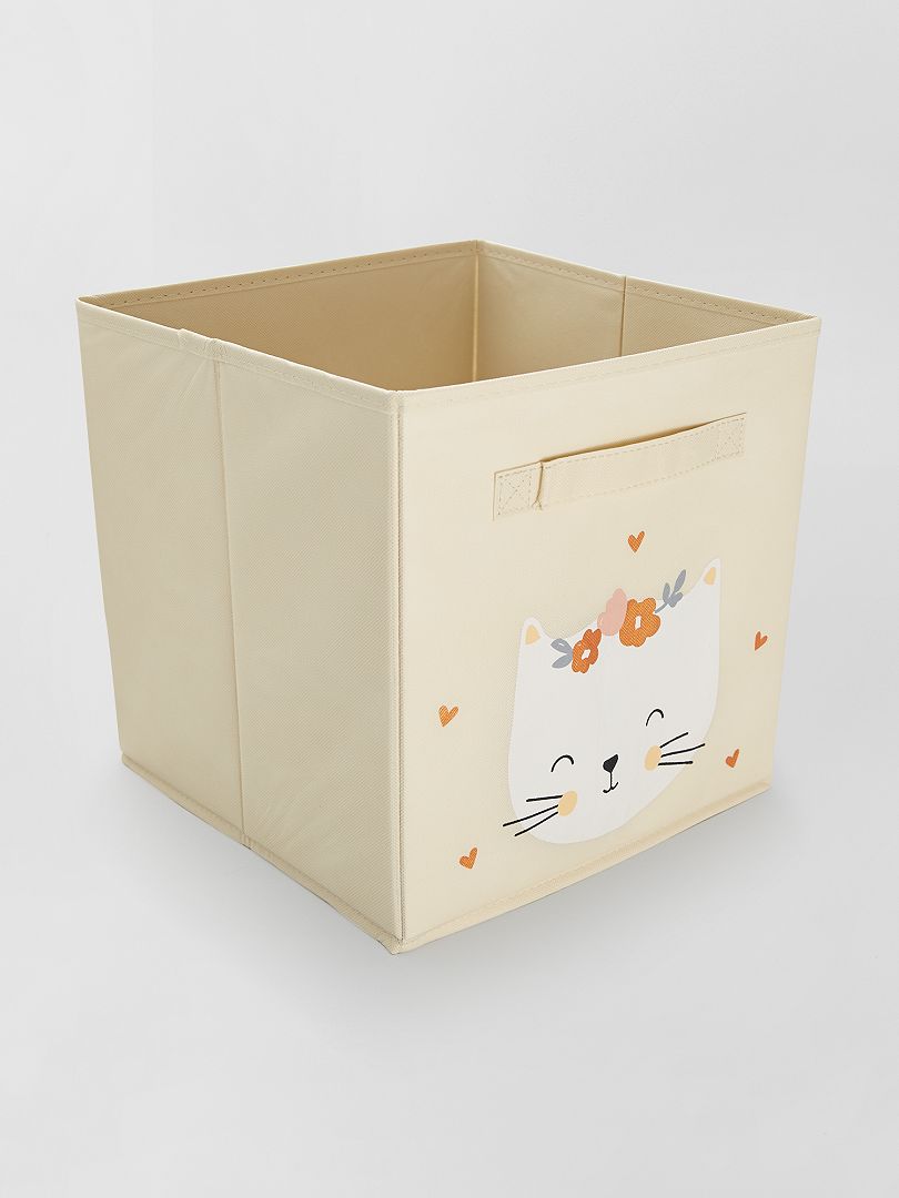 Caja de almacenaje estampada beige - Kiabi