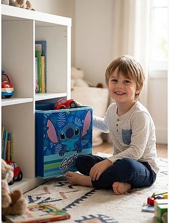 Caja de almacenaje plegable 31x31x31 cm stitch disney