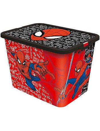 Caja de almacenaje spider-man 23 l con tapa de clic