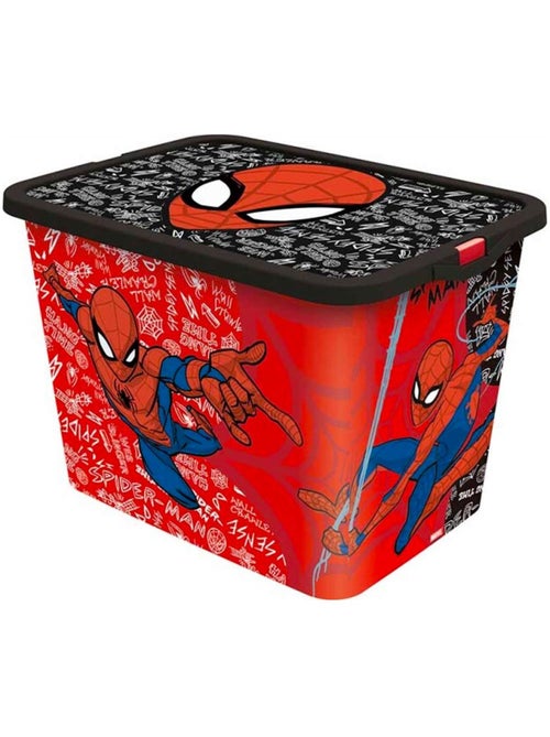 Caja de almacenaje spider-man 23 l con tapa de clic - Kiabi