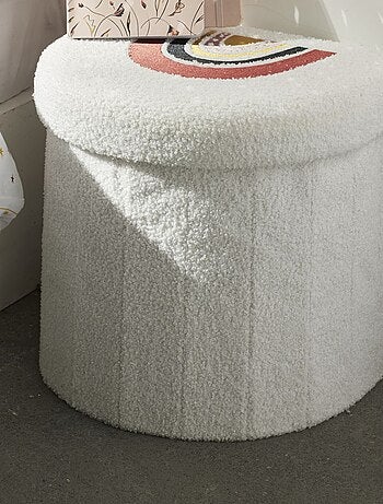 Caja de almacenamiento arcoíris en malla buclé