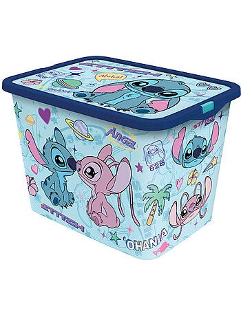 Caja de almacenamiento de juguetes 23 l con tapa stitch