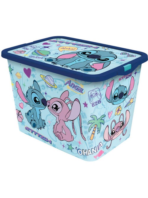Caja de almacenamiento de juguetes 23 l con tapa stitch - Kiabi
